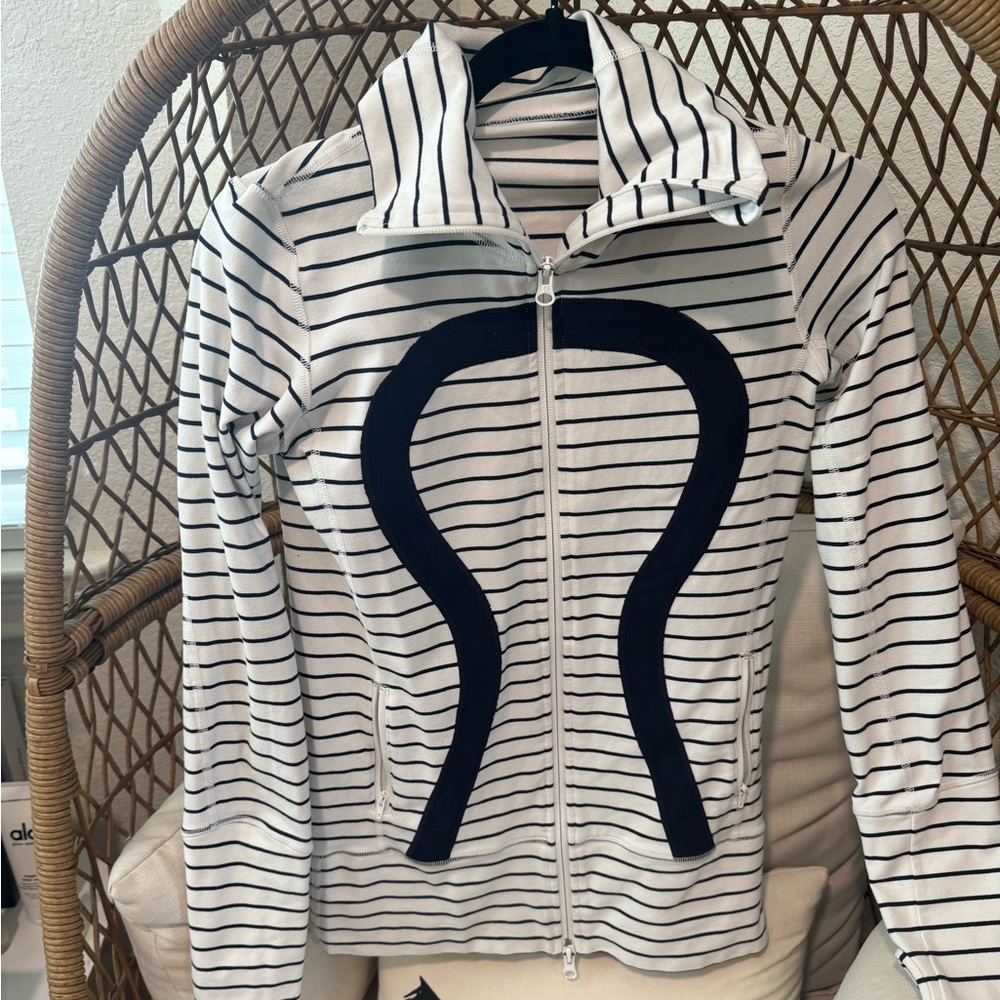 Lululemon striped zip up jacket